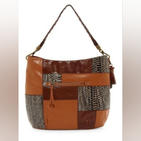 The SAK Genuine Leather Patchwork Hobo Purse - Picture 2 of 10